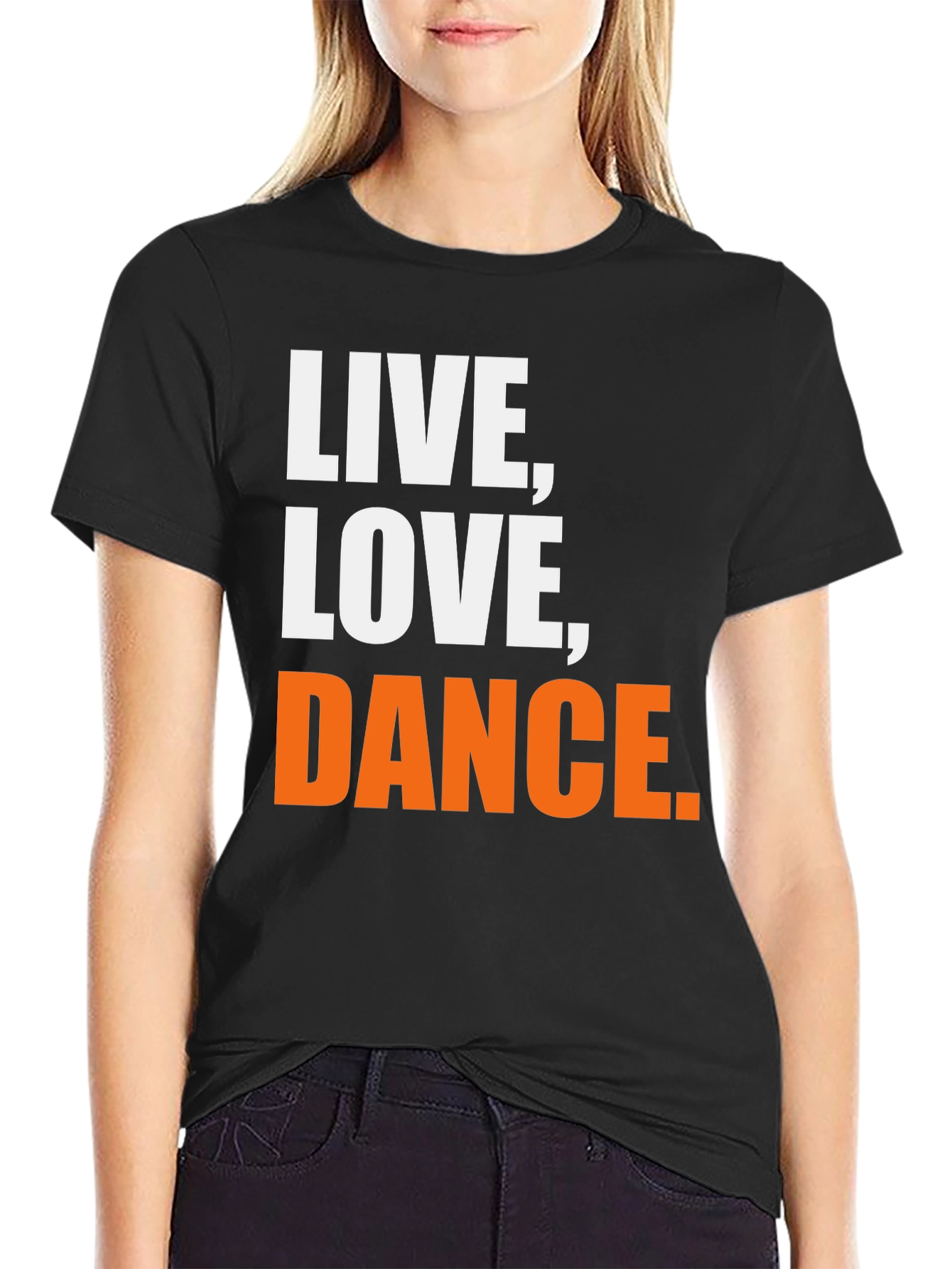 Live Love Dance Graphic Tee - Black