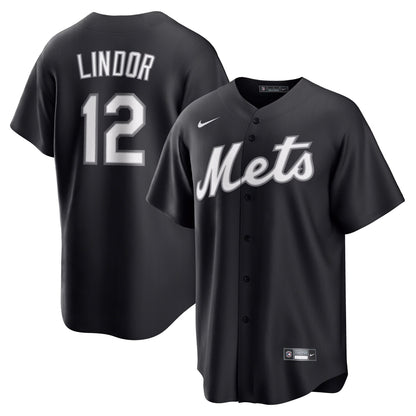 Francisco Lindor New York Mets Nike Replica Player Jersey - Black