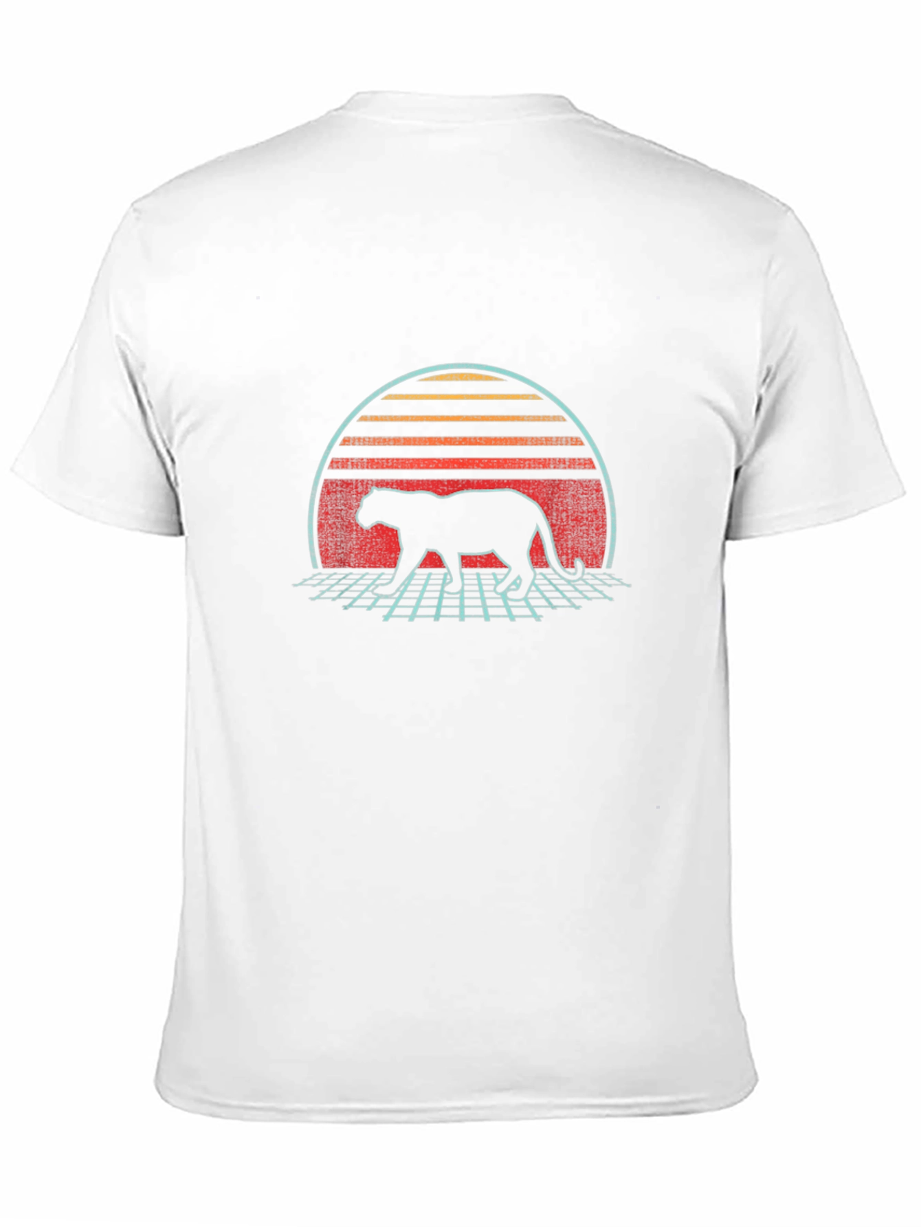 Retro Panther Graphic T-Shirt - Black