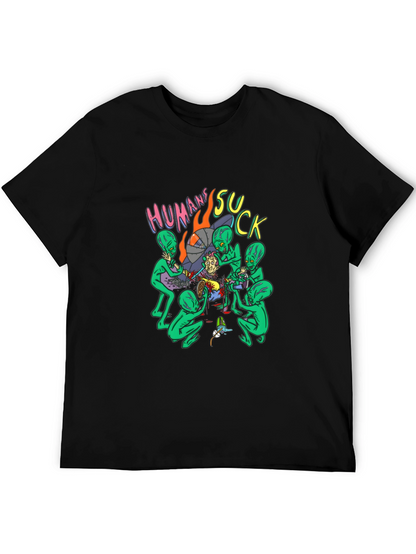 Humans Suck Alien Abduction Graphic Tee