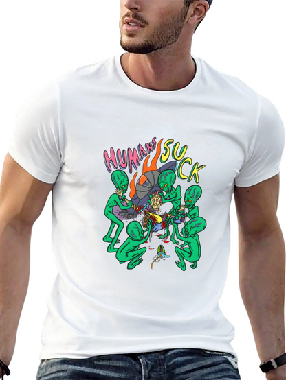 Humans Suck Alien Abduction Graphic Tee