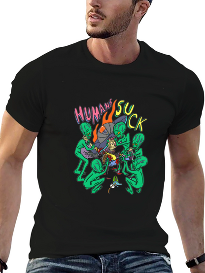 Humans Suck Alien Abduction Graphic Tee