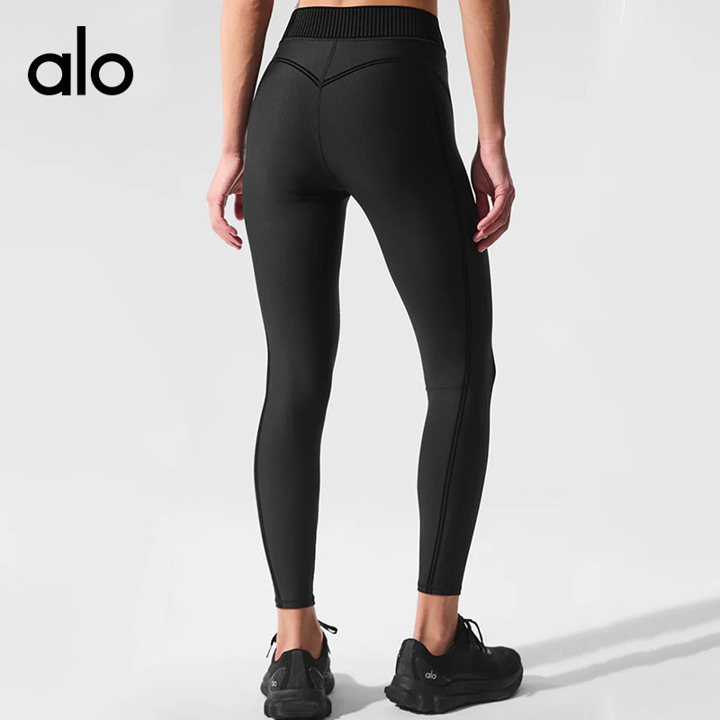 Aloyoga Bare Sensation Beautiful Back Fitness Bra Peach Butt Yoga Pants High-Waist Tapered Hip-High Fitness Set