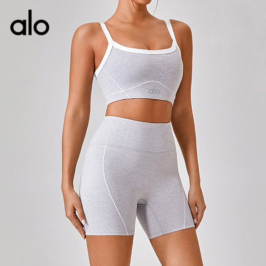 Alo Yoga Bare Sensation Sports Bra for Women - Shockproof, High-Strength, Fine Shoulder Straps, Beautiful Back Yoga Top