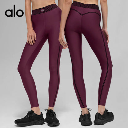 Aloyoga Bare Sensation Beautiful Back Fitness Bra Peach Butt Yoga Pants High-Waist Tapered Hip-High Fitness Set