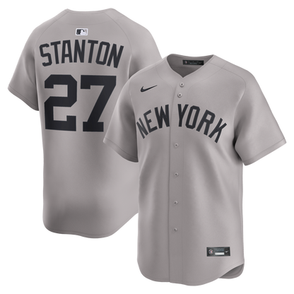 Giancarlo Stanton New York Yankees Nike Road Limited Jersey - Gray