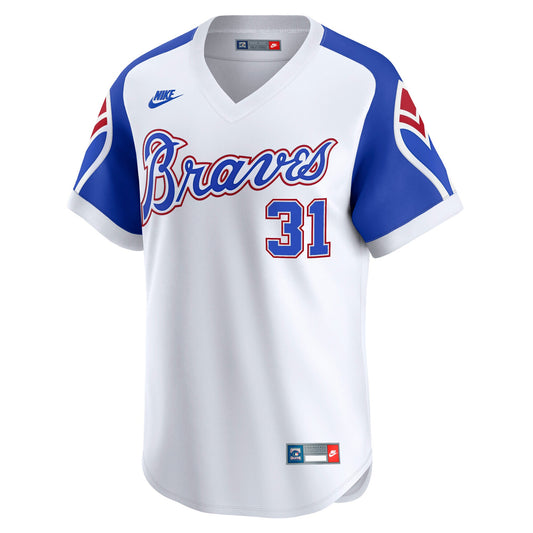Greg Maddux Atlanta Braves Nike Throwback Cooperstown Collection Limited Jersey - White
