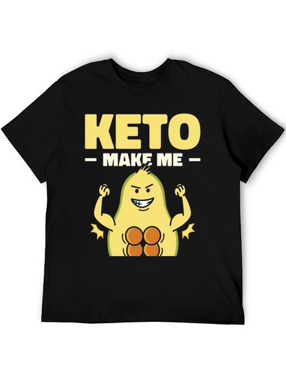 Keto Make Me Strong T-Shirt Avocado Gym
