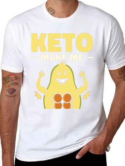 Keto Make Me Strong T-Shirt Avocado Gym