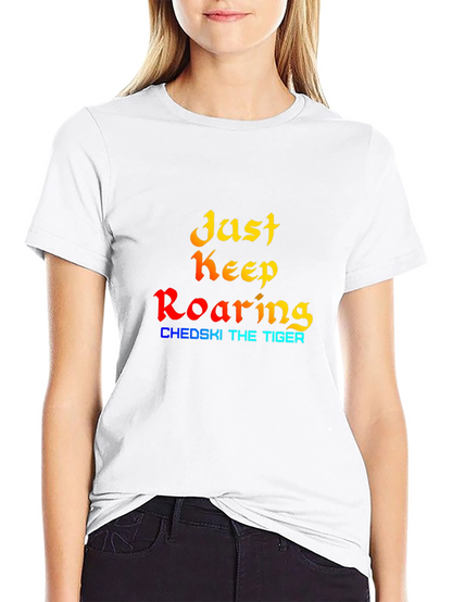 Just Keep Roaring - Black Graphic Tee