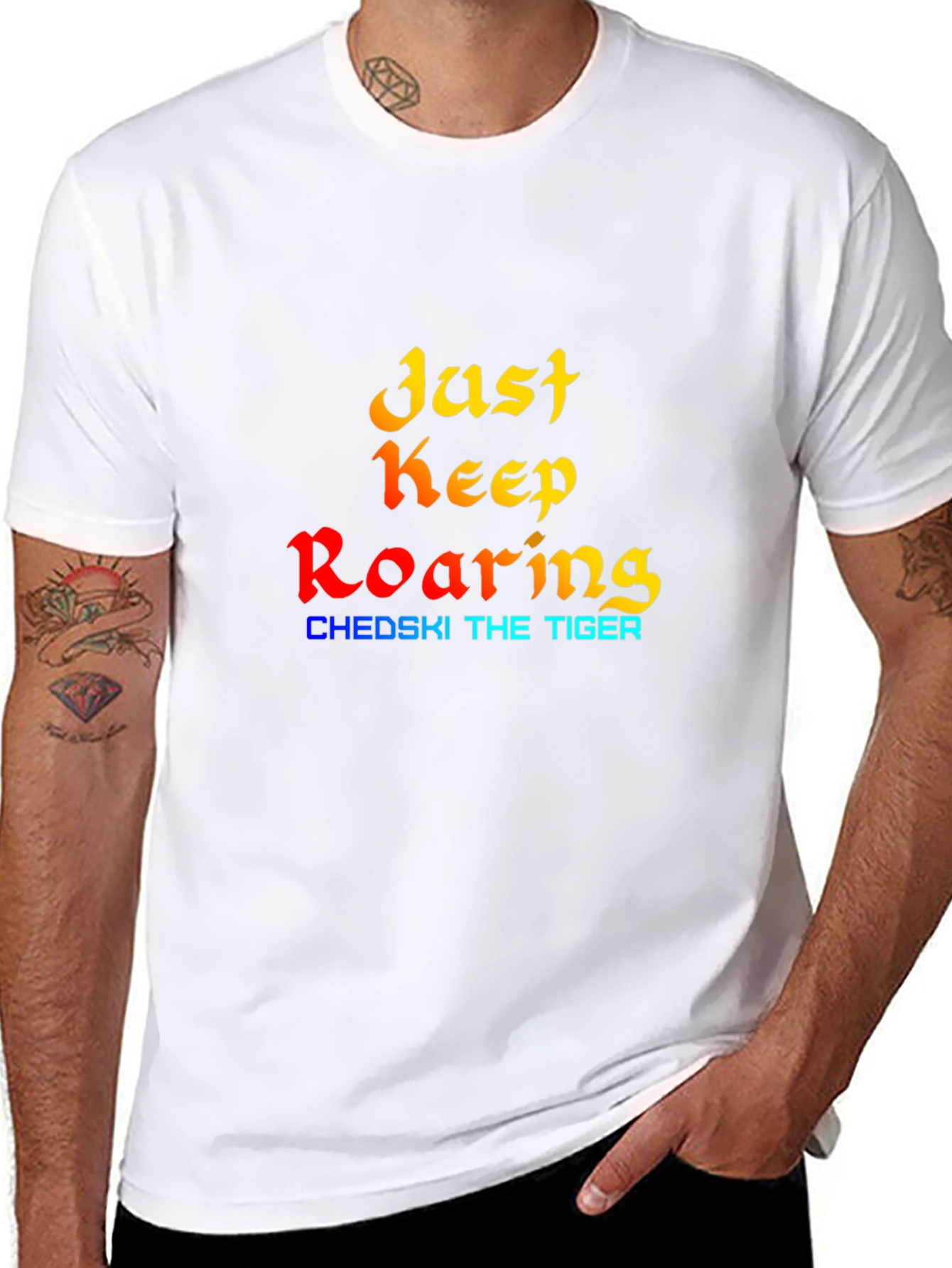 Just Keep Roaring - Black Graphic Tee