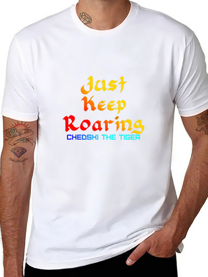 Just Keep Roaring - Black Graphic Tee