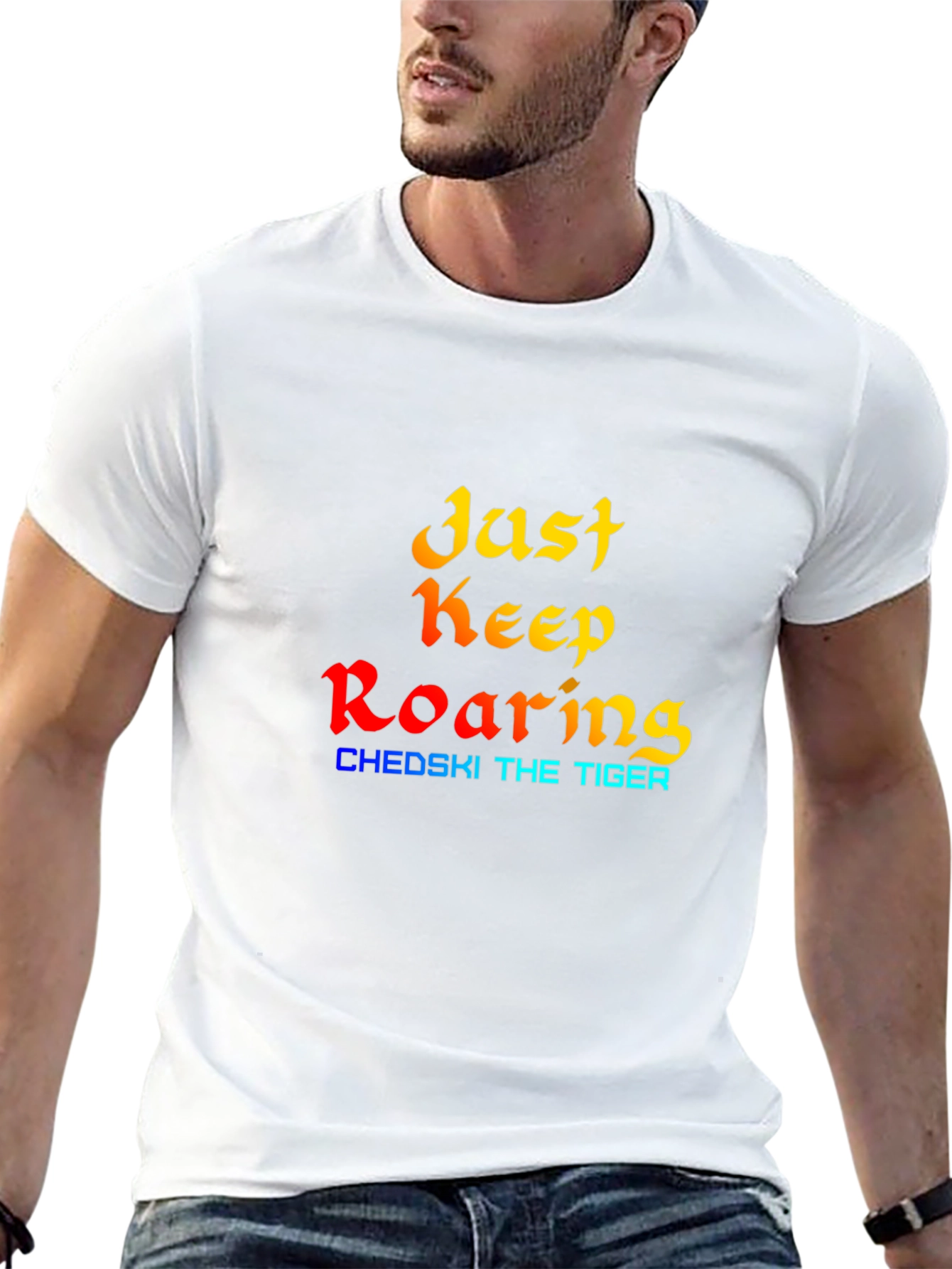 Just Keep Roaring - Black Graphic Tee