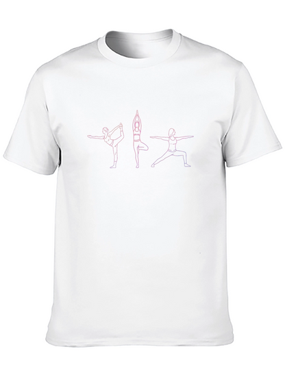 Yoga Pose Graphic Tee - Black