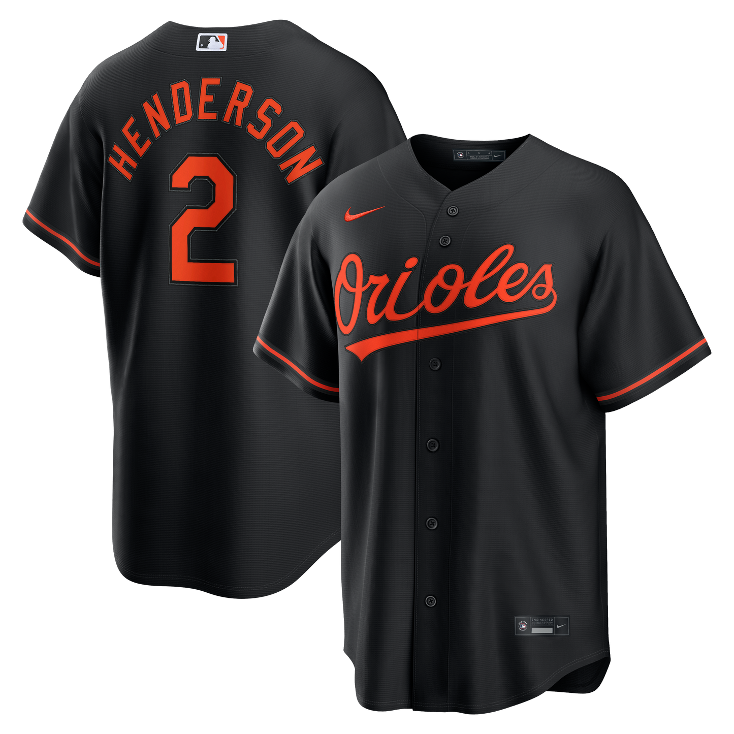 Gunnar Henderson Baltimore Orioles Nike Alternate Replica Jersey - Black