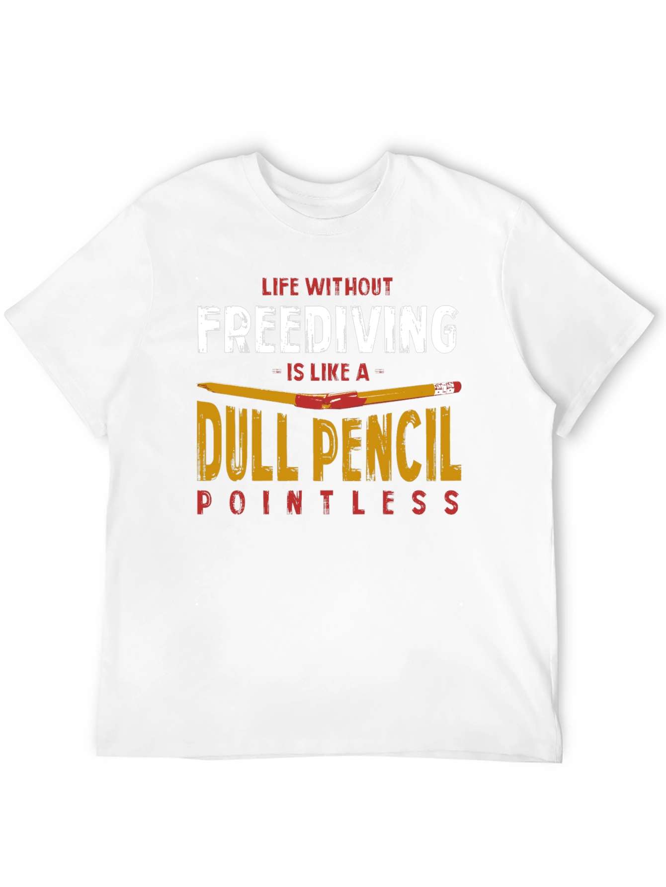Freediving Dull Pencil Graphic Tee