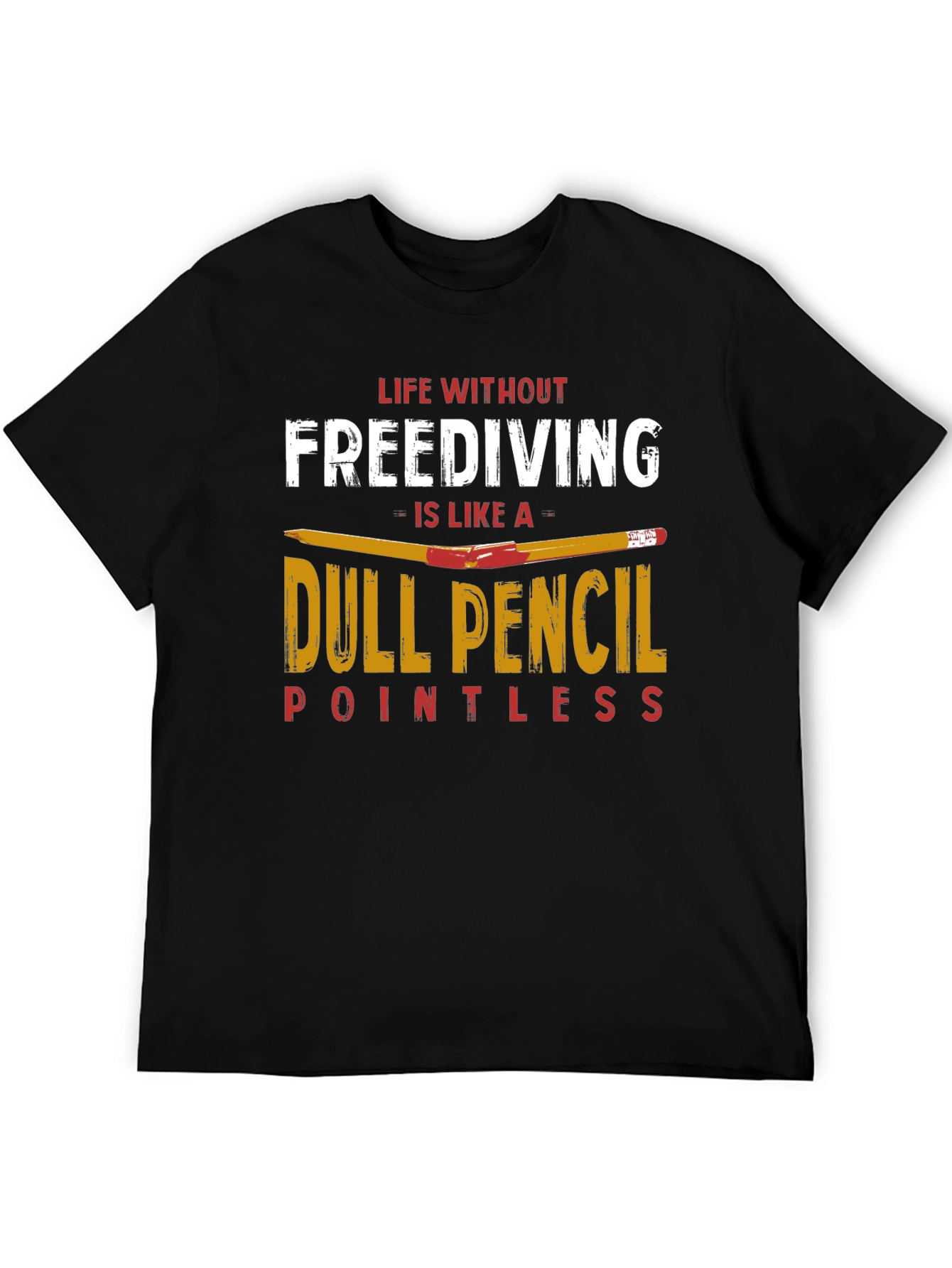 Freediving Dull Pencil Graphic Tee