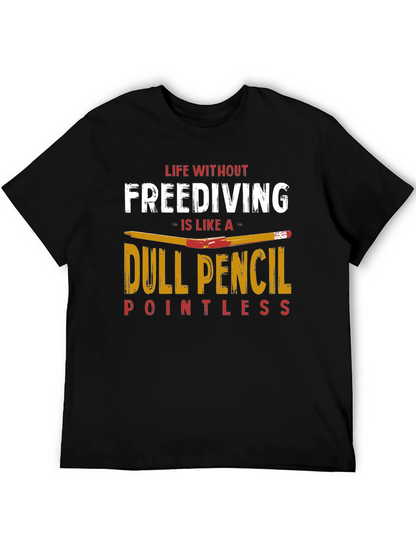 Freediving Dull Pencil Graphic Tee
