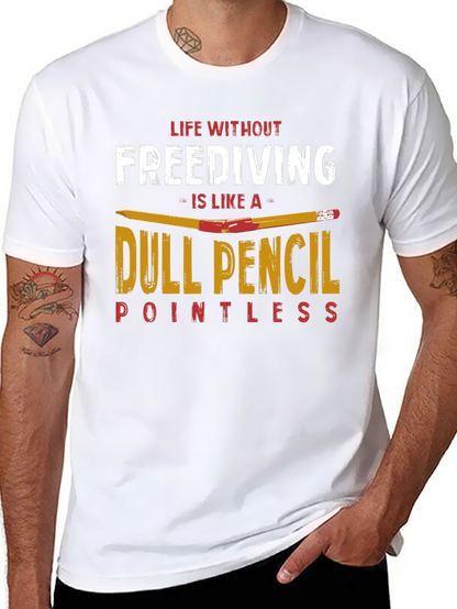 Freediving Dull Pencil Graphic Tee