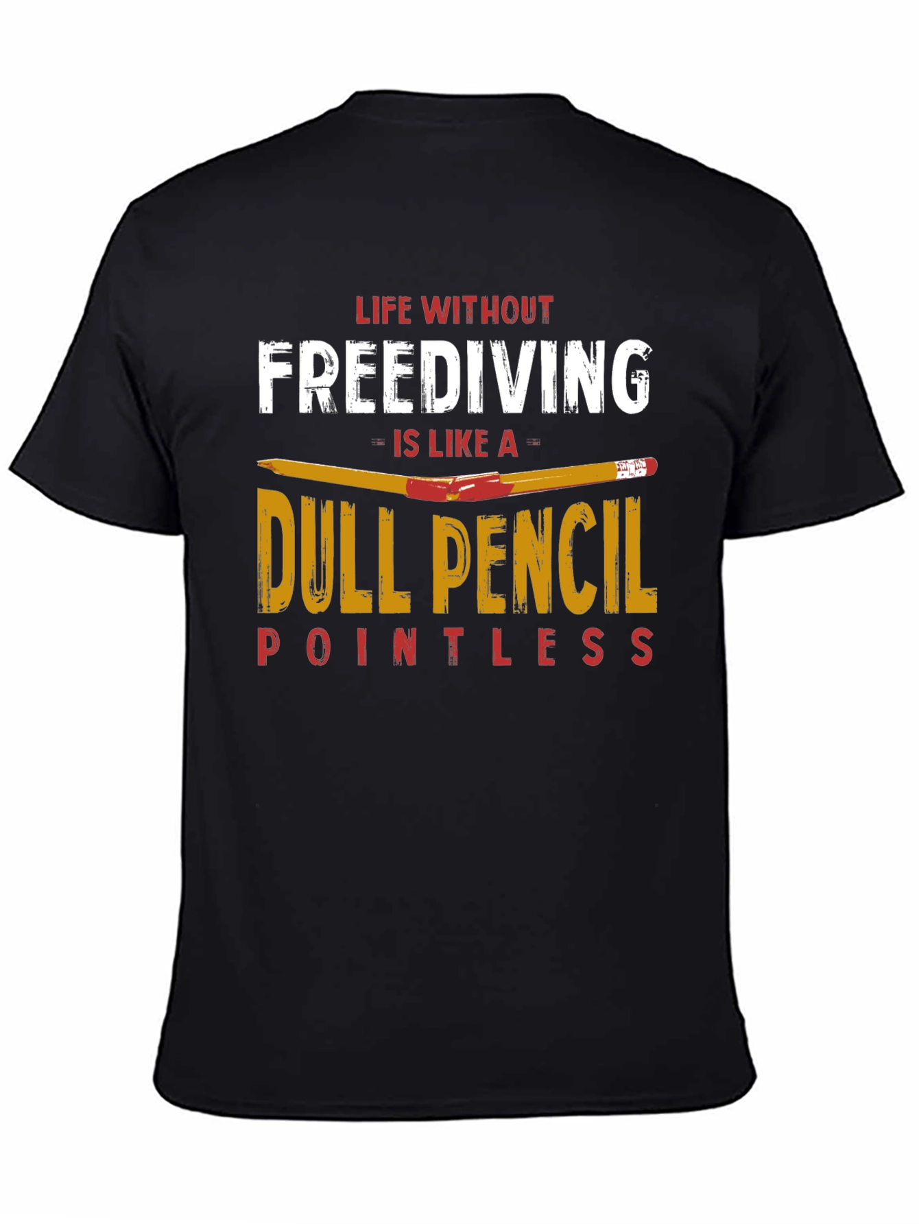 Freediving Dull Pencil Graphic Tee