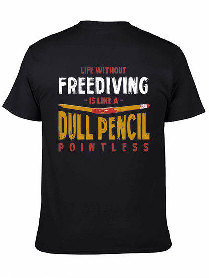 Freediving Dull Pencil Graphic Tee
