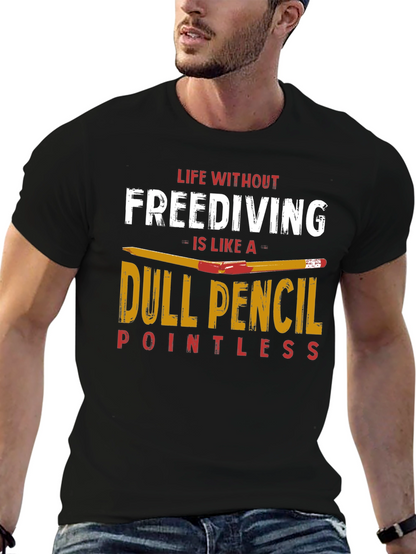 Freediving Dull Pencil Graphic Tee