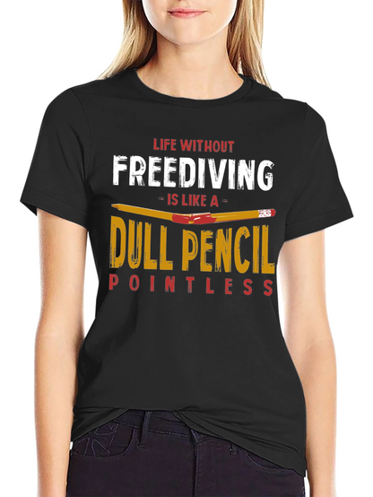 Freediving Dull Pencil Graphic Tee