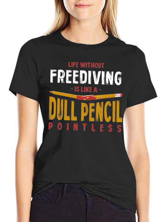 Freediving Dull Pencil Graphic Tee