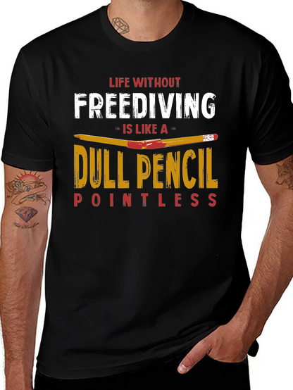 Freediving Dull Pencil Graphic Tee