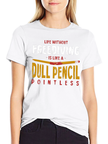 Freediving Dull Pencil Graphic Tee