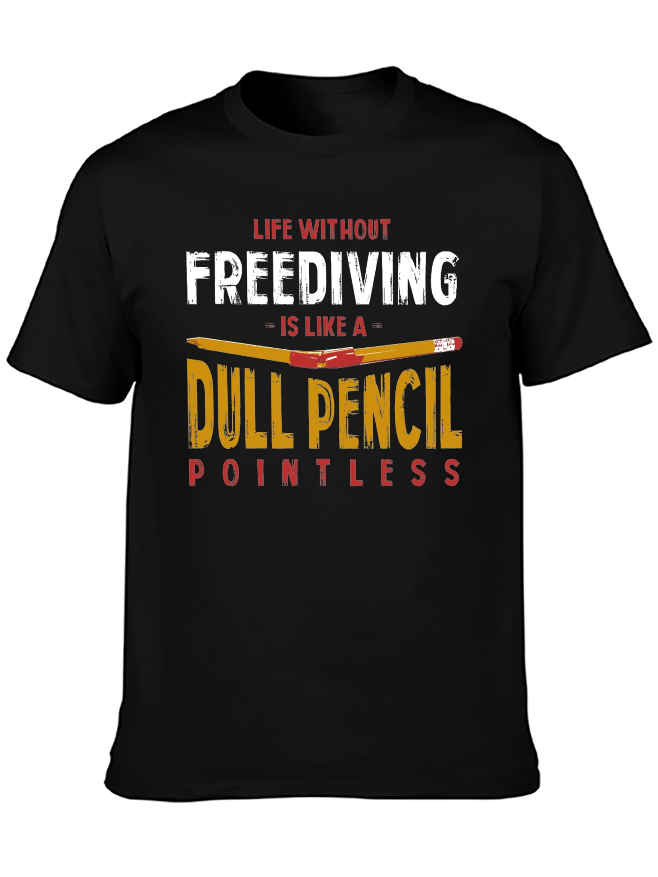 Freediving Dull Pencil Graphic Tee