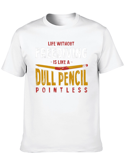 Freediving Dull Pencil Graphic Tee