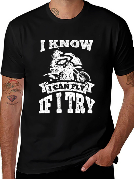 I Know I Can Fly T-Shirt - Motorbike Design