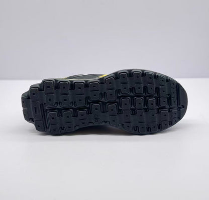 ALO running Blackyellow graffiti shoes