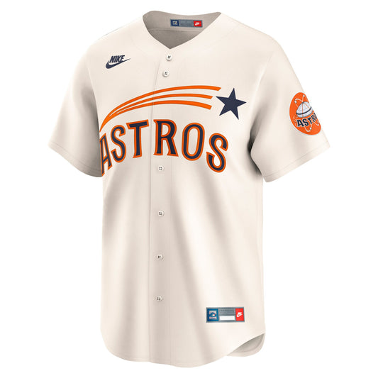 Houston Astros Nike Cooperstown Collection Limited Jersey - Cream