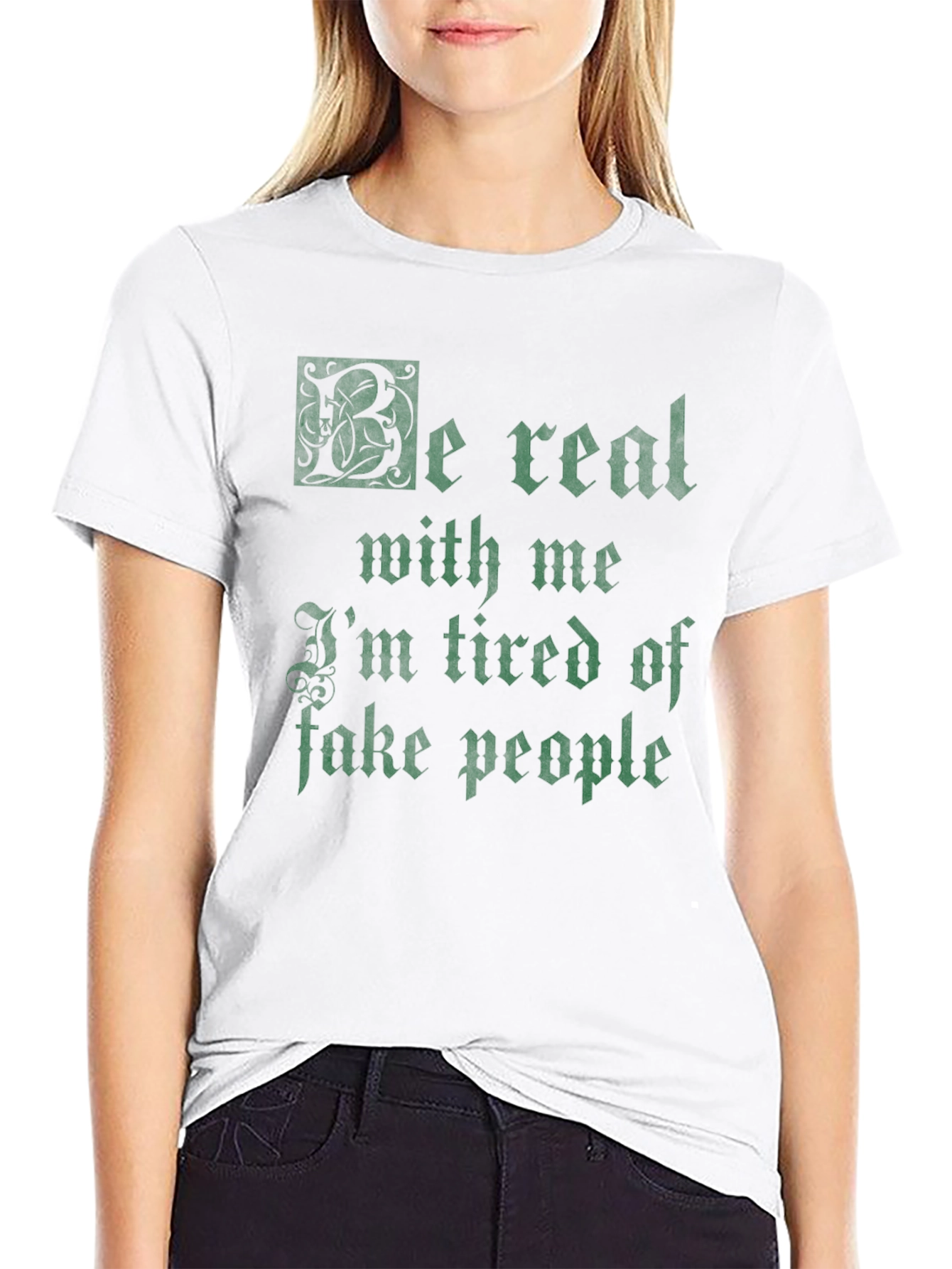 Be Real Mens Graphic T-Shirt