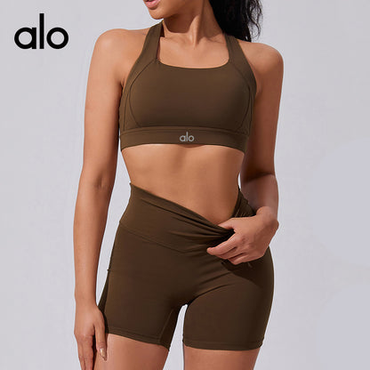 Aloyoga Bare Sensation Sports Bra with High Elasticity Yoga Backpiece for Outdoor Fitness and Sports