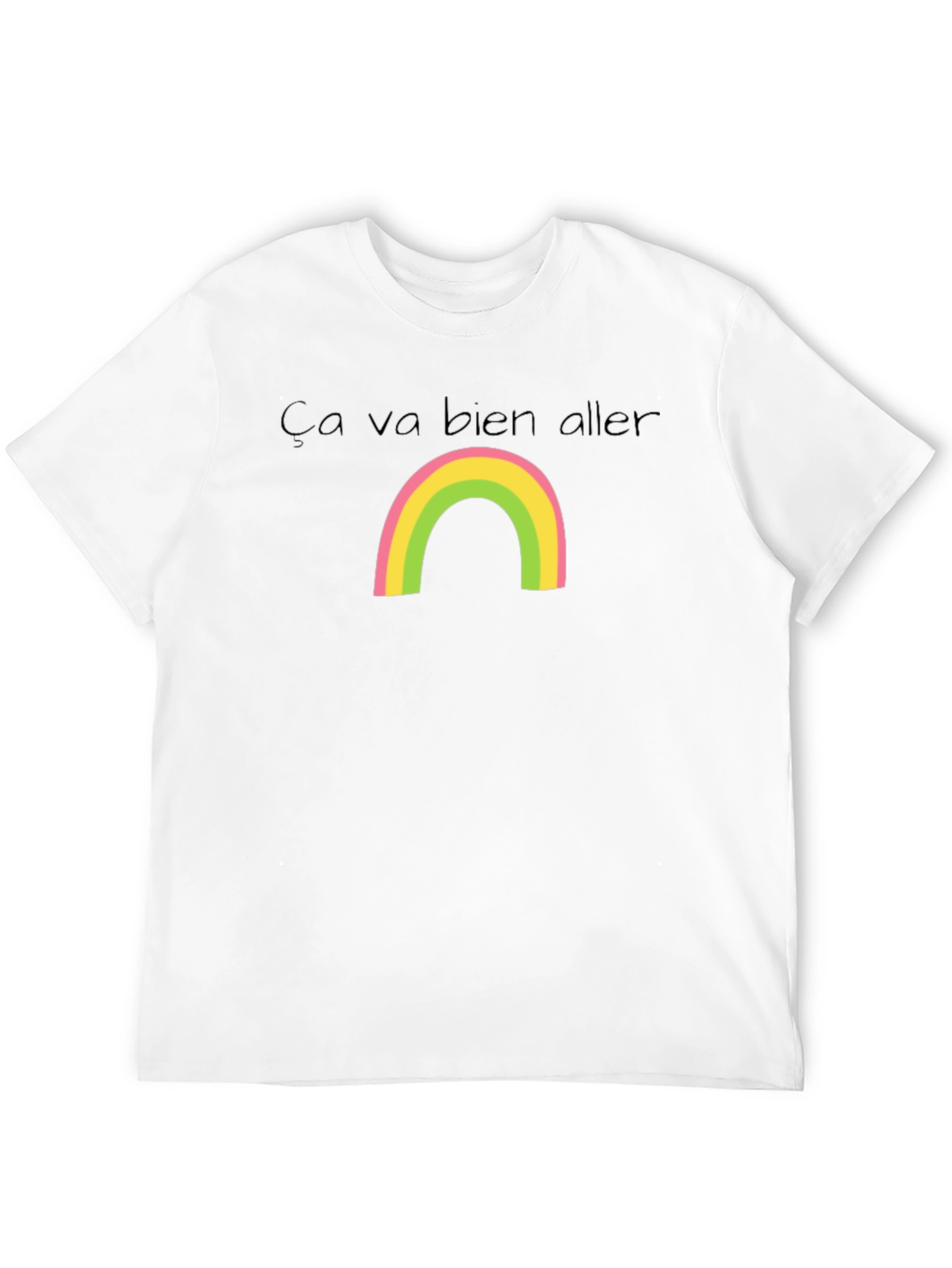 Ça Va Bien Aller Rainbow Black T-Shirt