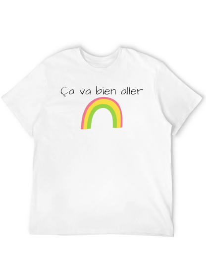 Ça Va Bien Aller Rainbow Black T-Shirt