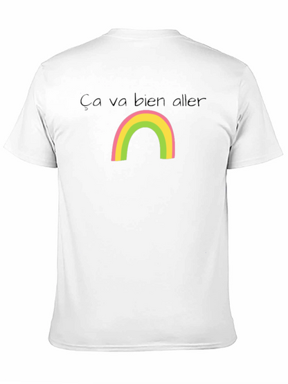 Ça Va Bien Aller Rainbow Black T-Shirt