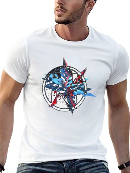 Abstract Graphic Print Black T-Shirt