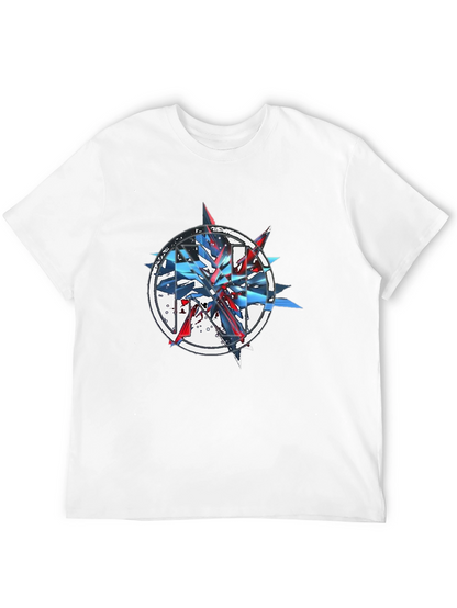 Abstract Graphic Print Black T-Shirt