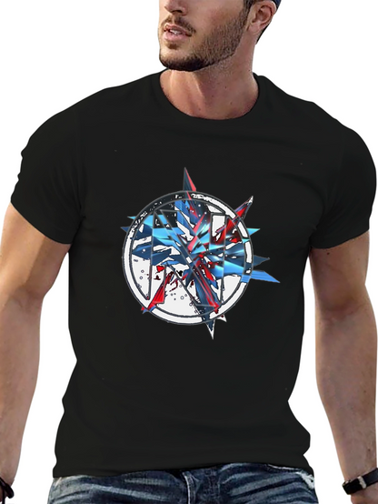 Abstract Graphic Print Black T-Shirt
