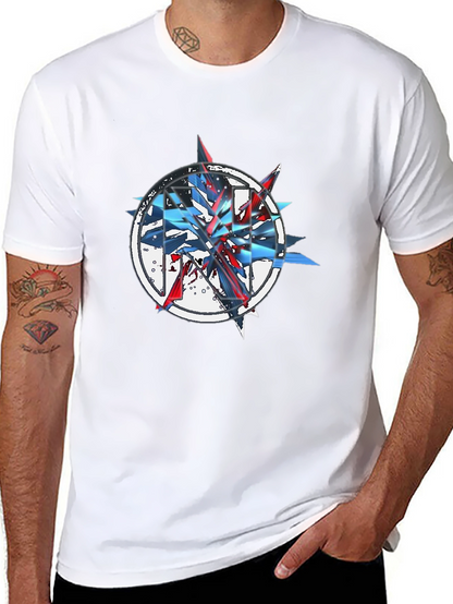 Abstract Graphic Print Black T-Shirt