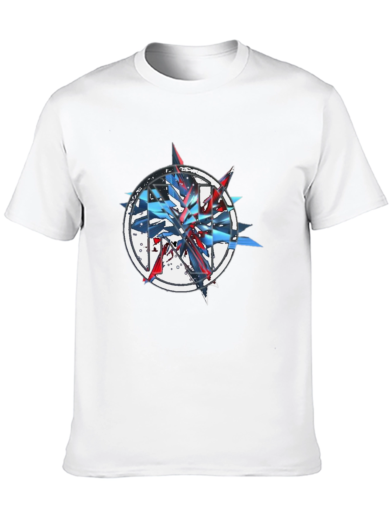 Abstract Graphic Print Black T-Shirt