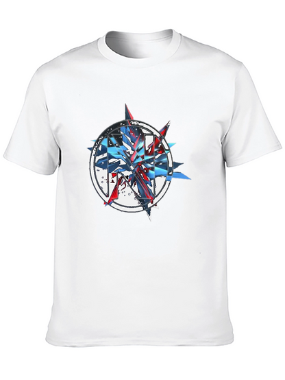 Abstract Graphic Print Black T-Shirt