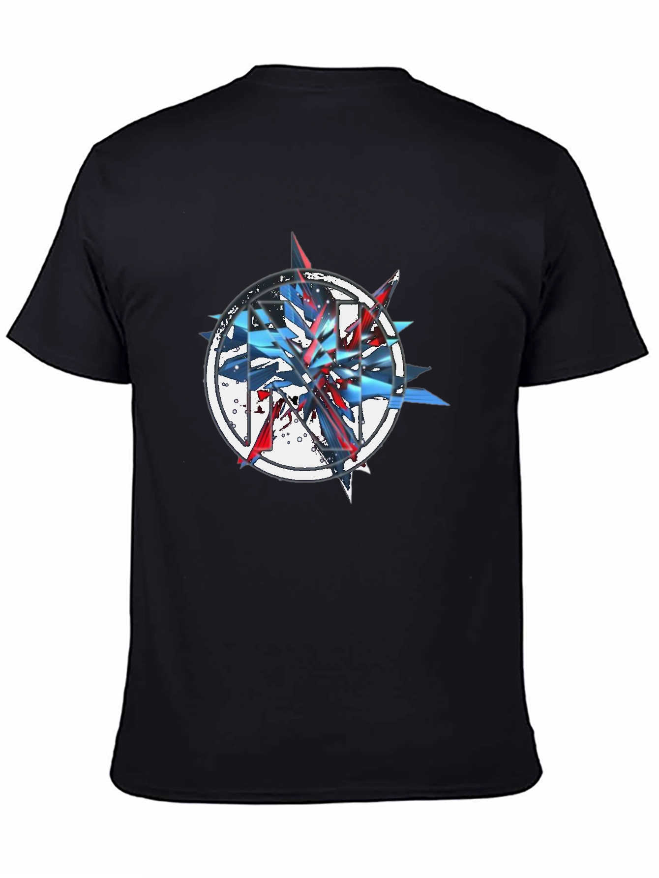 Abstract Graphic Print Black T-Shirt
