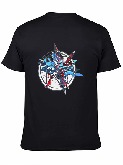 Abstract Graphic Print Black T-Shirt