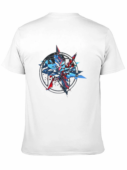 Abstract Graphic Print Black T-Shirt