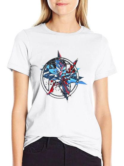 Abstract Graphic Print Black T-Shirt